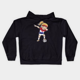 Dabbing Soccer Player Funny Croatia Fan T-Shirt girl Kids Hoodie